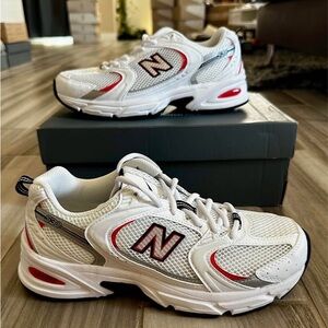 Men's New Balance 530 Casual Shoes - White Blast Red U530JR1 - Size 9.5